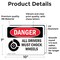 Signmission All Drivers Must Chock Wheels Danger Sign, Vinyl Decal, 10in W x 7in L, 2PK OS-2PACK-DS-D-710-L-1025 - alternate 8